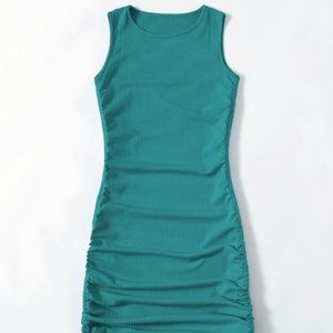 Super cute teal ribbed dress